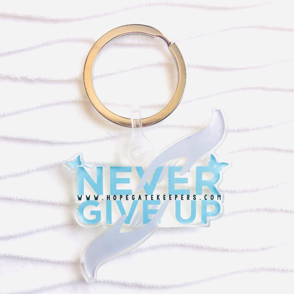 Never Give Up Keychain
